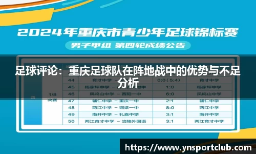 足球评论：重庆足球队在阵地战中的优势与不足分析