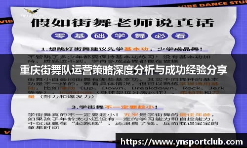 重庆街舞队运营策略深度分析与成功经验分享
