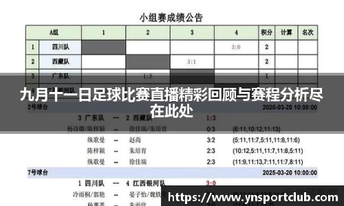 九月十一日足球比赛直播精彩回顾与赛程分析尽在此处